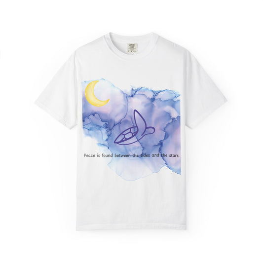 Celestial Sea Turtle T-Shirt – Watercolor Turtle and Moon Tee | Ocean Spirit Shirt by Stardust Cove