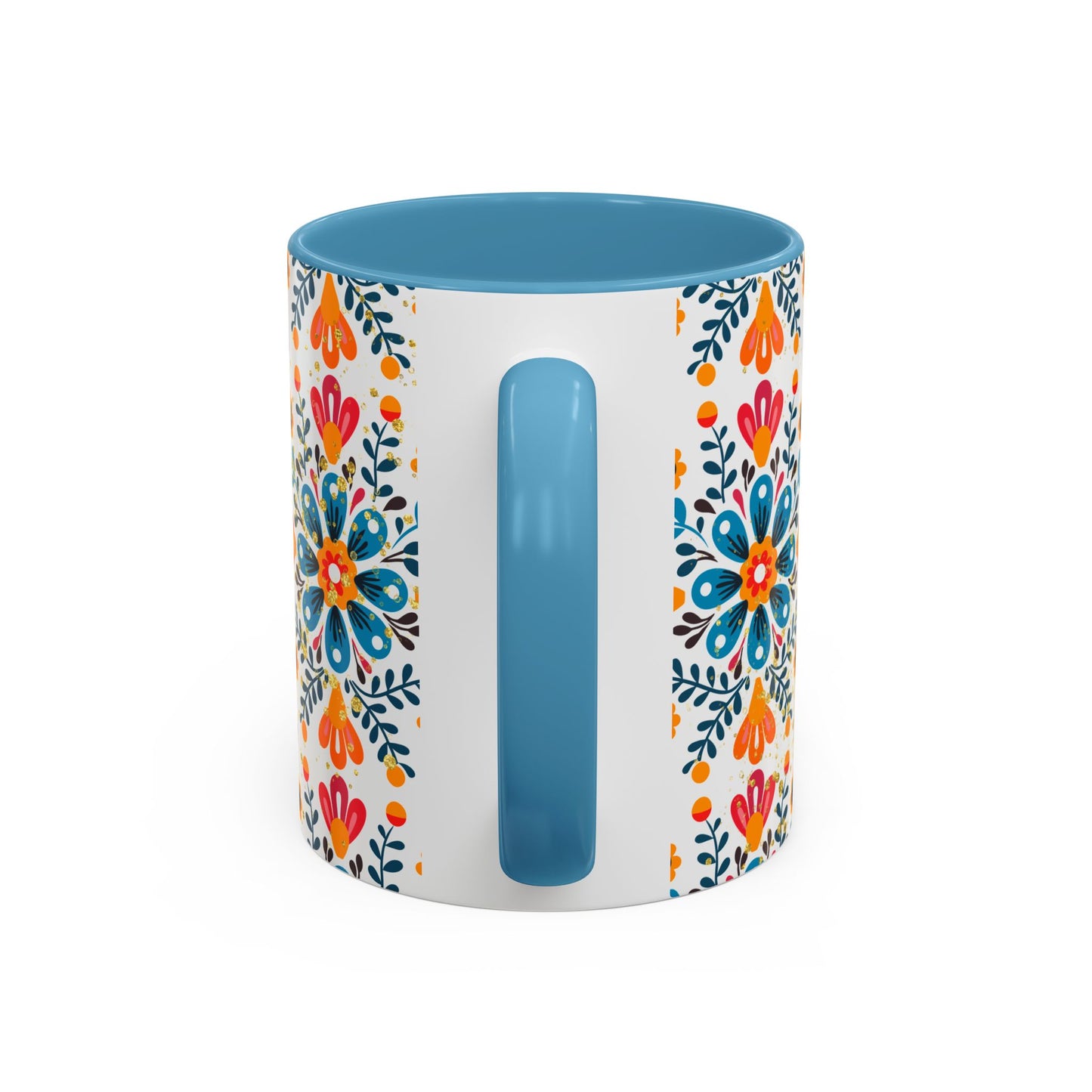 Boho Floral Coffee Mug – Folk Art Accent Mug | Colorful Ceramic Cup by Stardust Cove