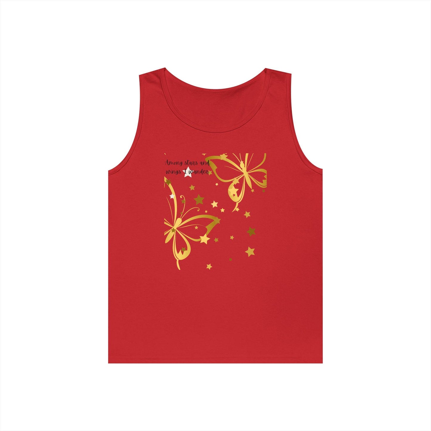 Butterfly Dreams Unisex Heavy Cotton Tank Top, Inspirational Summer Apparel, Gift for Nature Lovers, Casual Outdoor Wear, Motivational