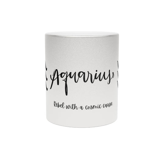 Aquarius Zodiac Mug – “Wild Mind, Brave Heart” Astrology Gift