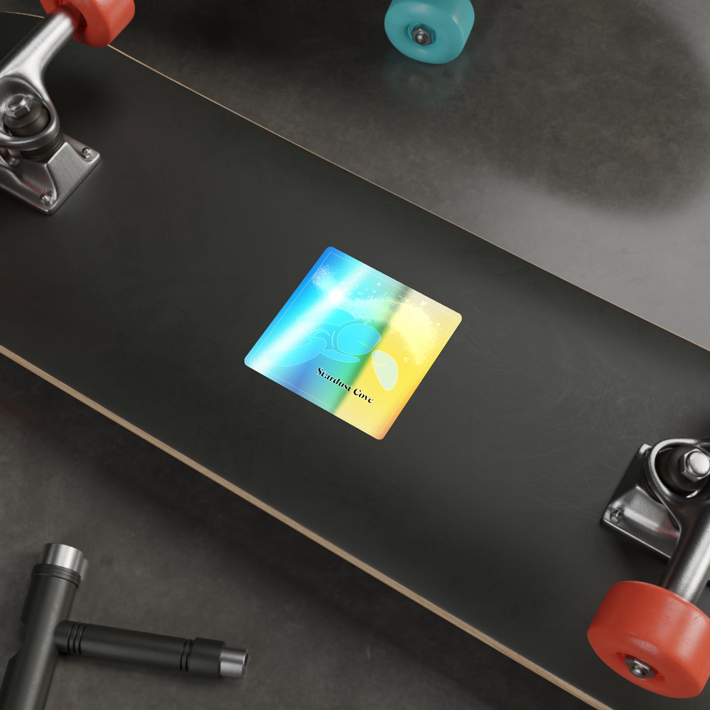 Holographic Sea Turtle Sticker – Stardust Cove Ocean-Inspired Vinyl Decal