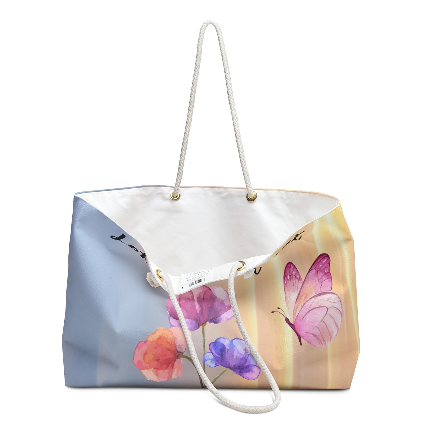 Let Your Spirit Blossom Weekender Bag, Floral Travel Tote, Summer Getaway, Beach Bag, Vacation Essentials, Gift for Her