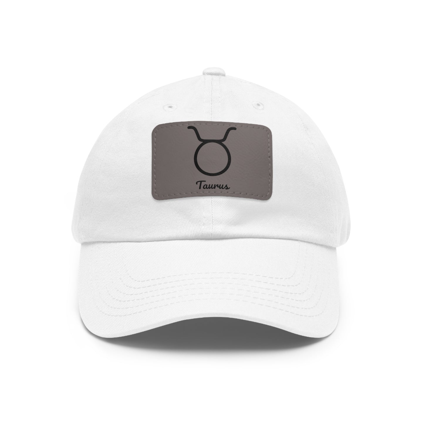 Taurus Zodiac Dad Hat with Leather Patch – Earth Sign Astrology Gift | Minimalist Star Sign Cap for Men & Women