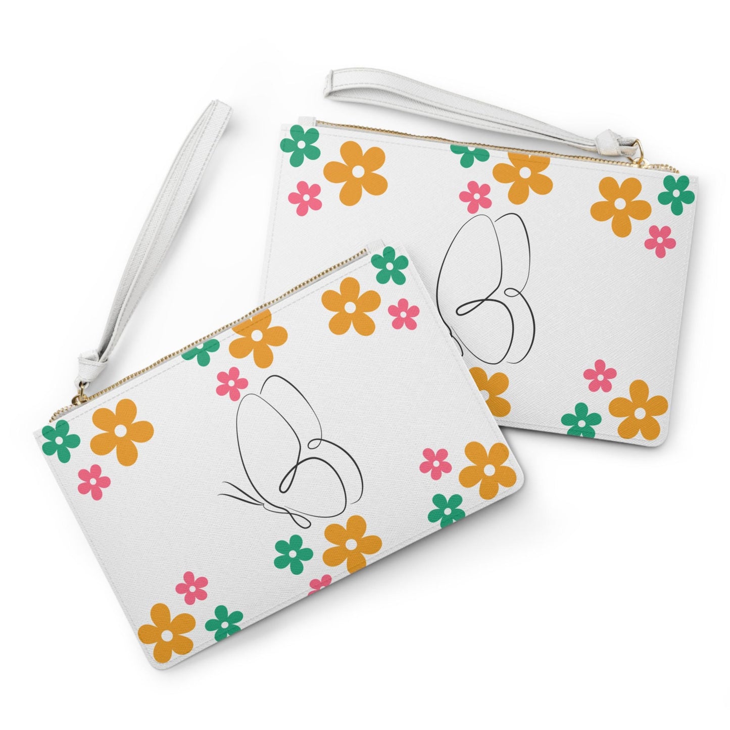 Spring Flutter Wristlet – Minimalist Butterfly & Bloom Design