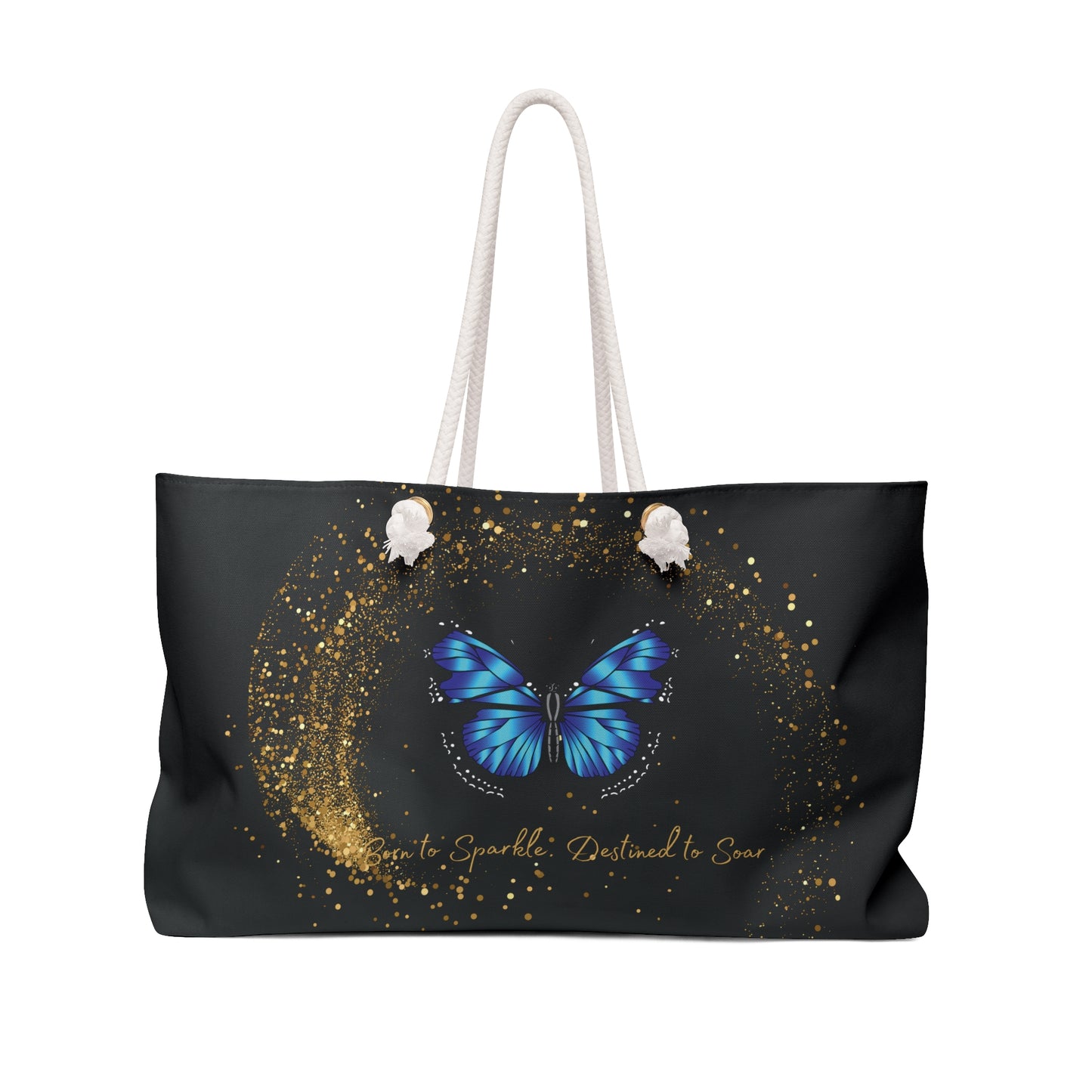 Butterfly Stardust Weekender Bag – "Born to Sparkle, Destined to Soar" | Celestial Travel Tote