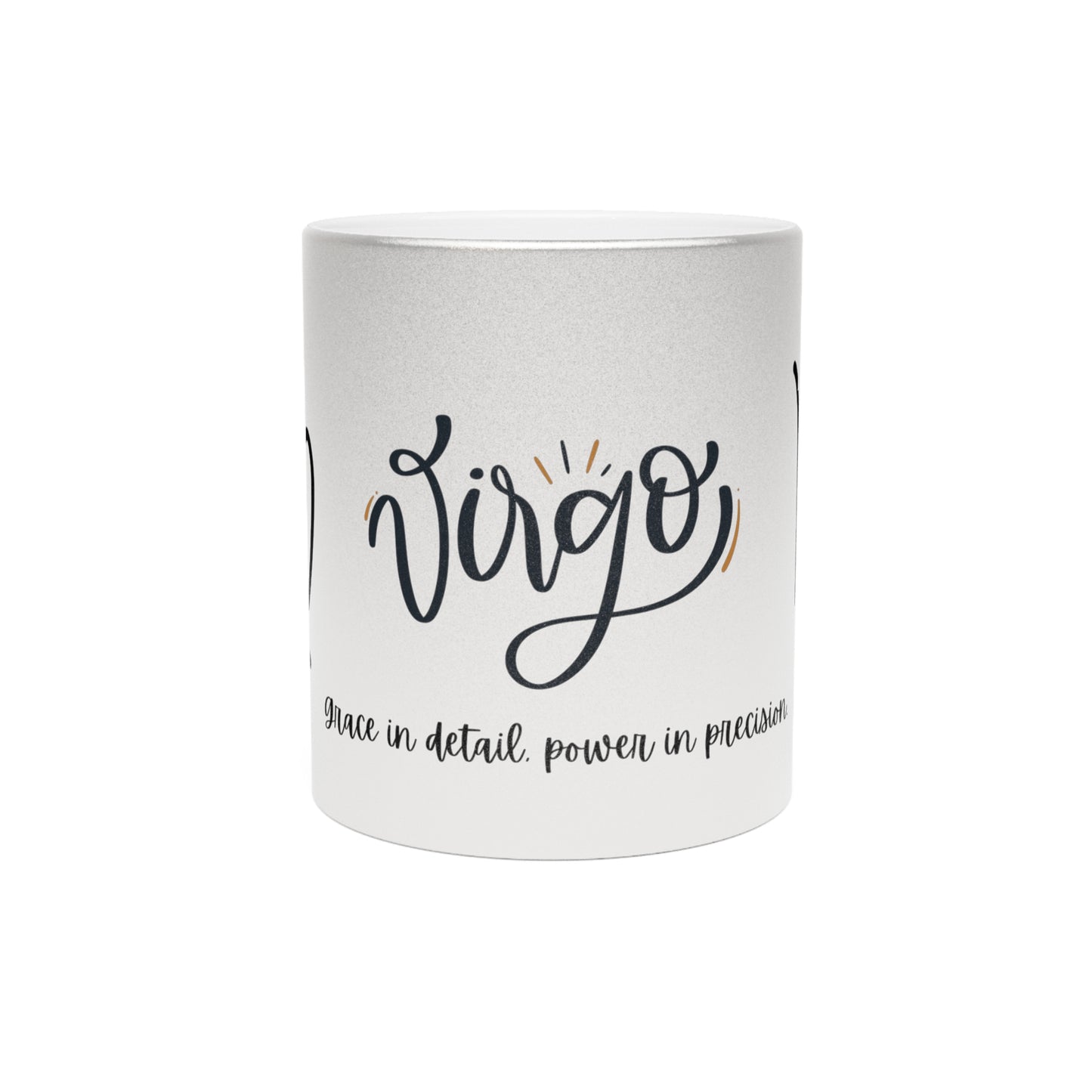 Astrology Virgo Metallic Mug - Silver & Gold Coffee Cup for Zodiac Lovers
