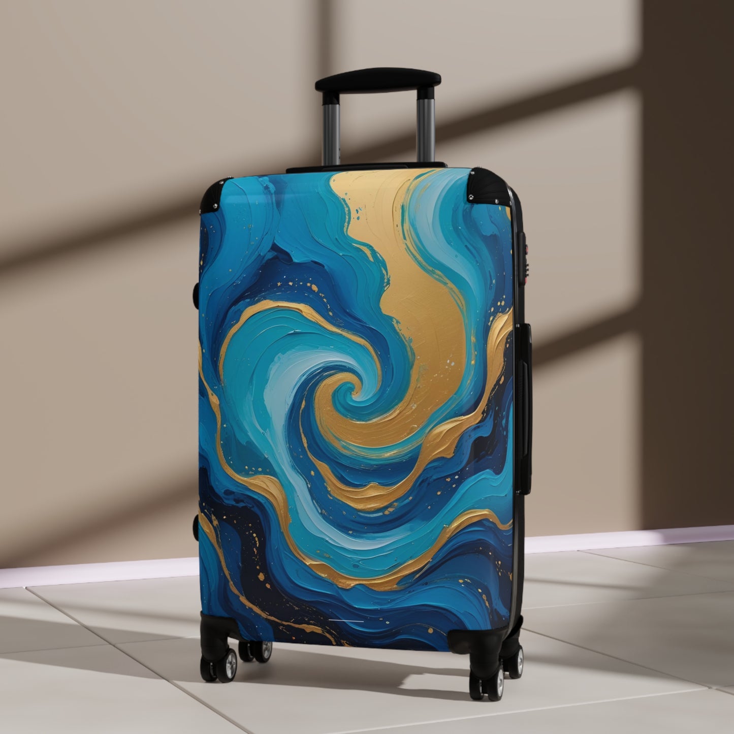 Tide’s Dream Spinner Suitcase – Ocean Galaxy Swirl Travel Luggage