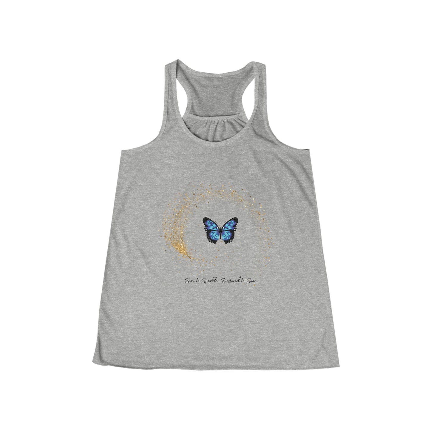 Butterfly Dreams Women's Flowy Racerback Tank - Inspirational Floral Design