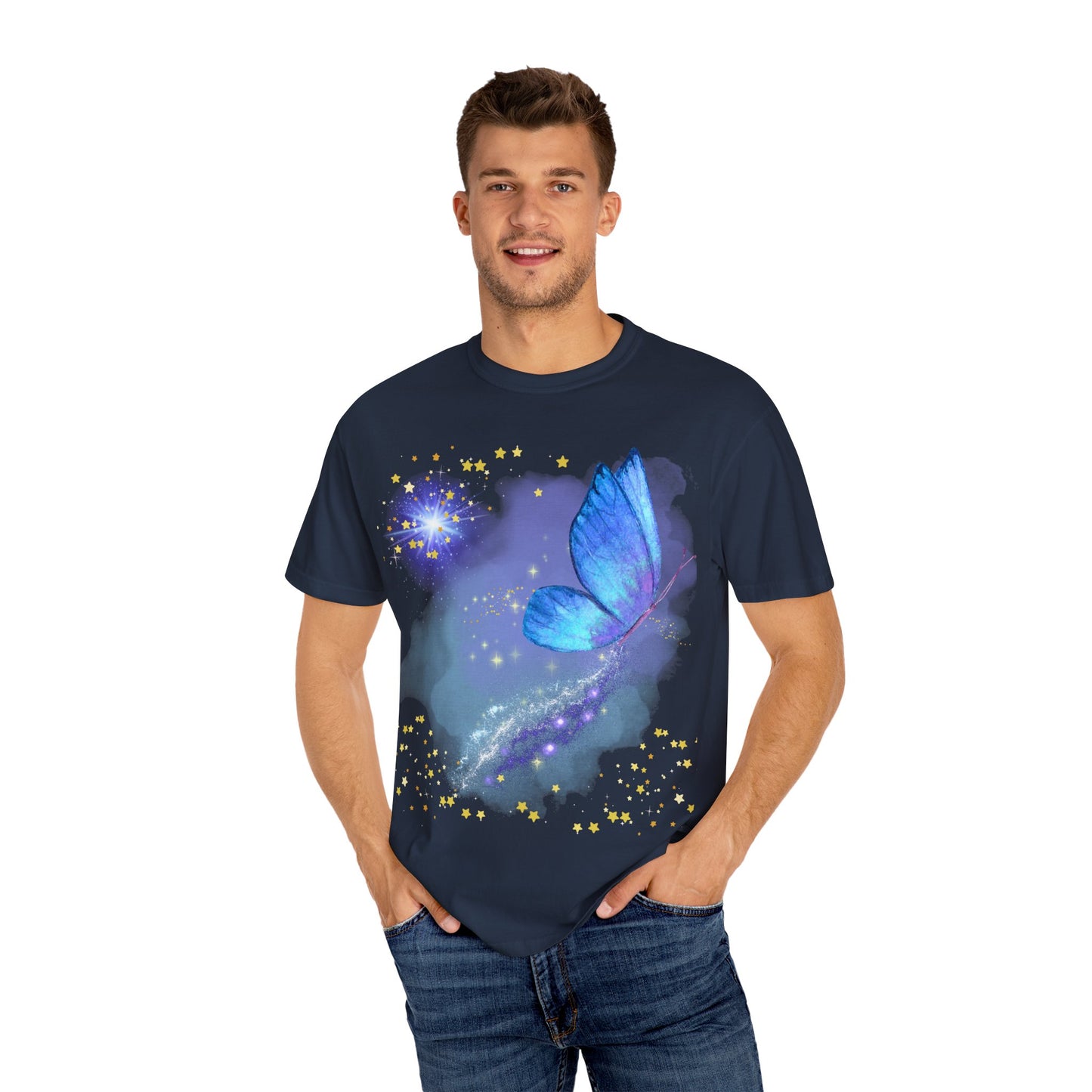 Celestial Butterfly Unisex T-Shirt - Dreamy Graphic Tee for Nature Lovers