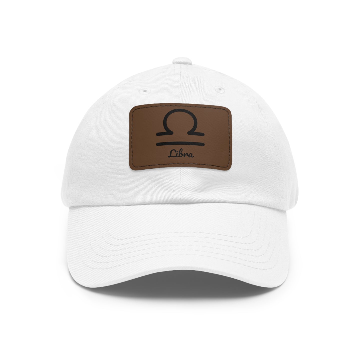 Libra Zodiac Dad Hat – Leather Patch Astrology Cap | Air Sign Gift for Men & Women
