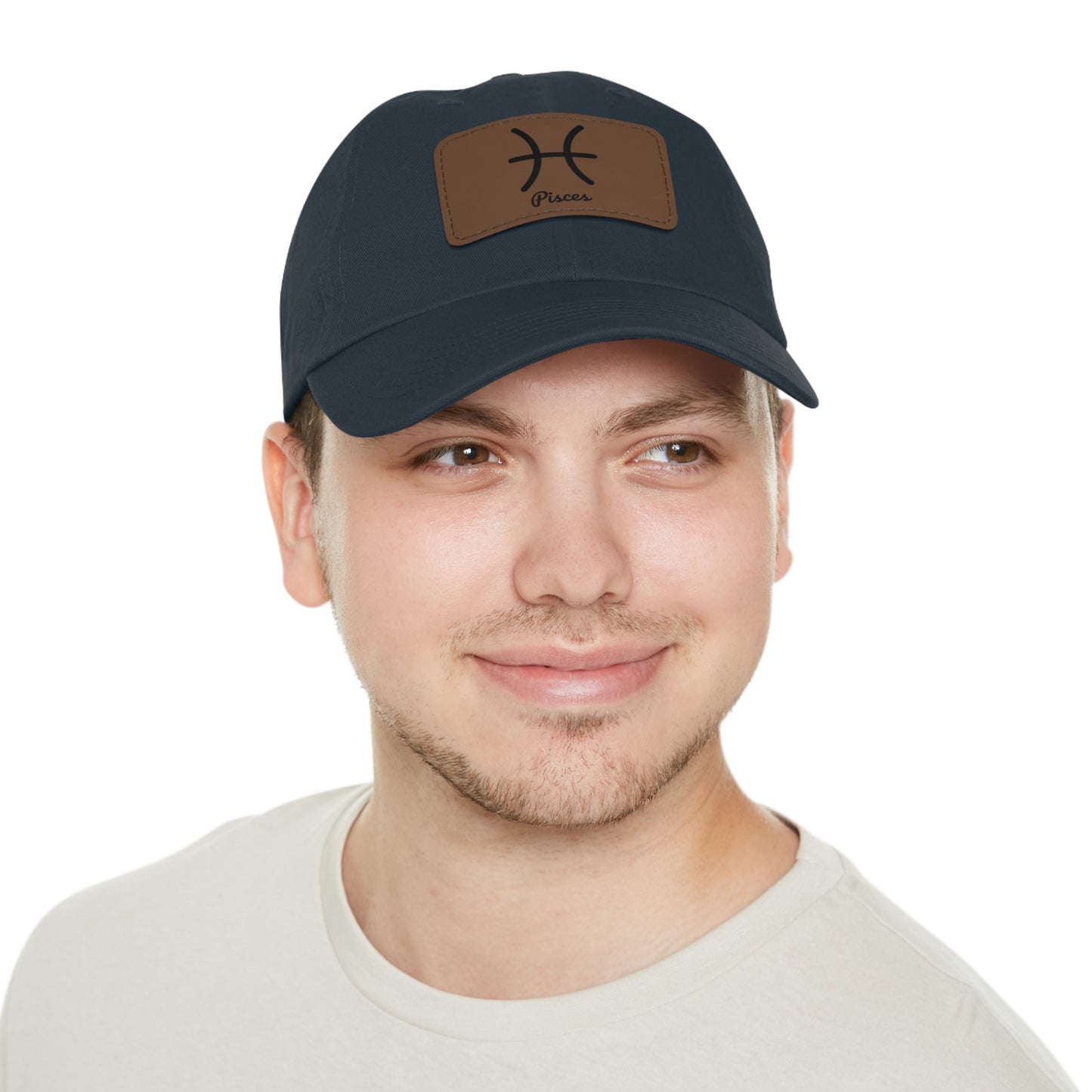 Pisces Zodiac Dad Hat – Leather Patch Astrology Cap | Dreamy Horoscope Gift for Men & Women