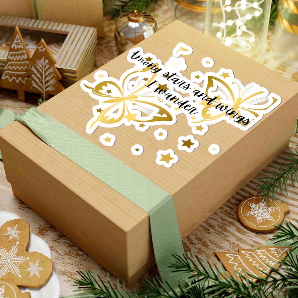 Whimsical Butterfly Kiss-Cut Stickers for Laptop, Journals, Water Bottles, Party Favors, Gifts, Inspirational Decor