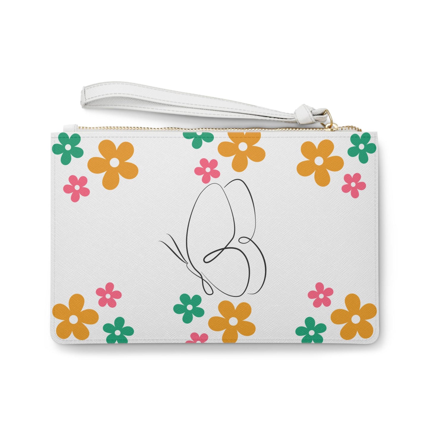 Spring Flutter Wristlet – Minimalist Butterfly & Bloom Design