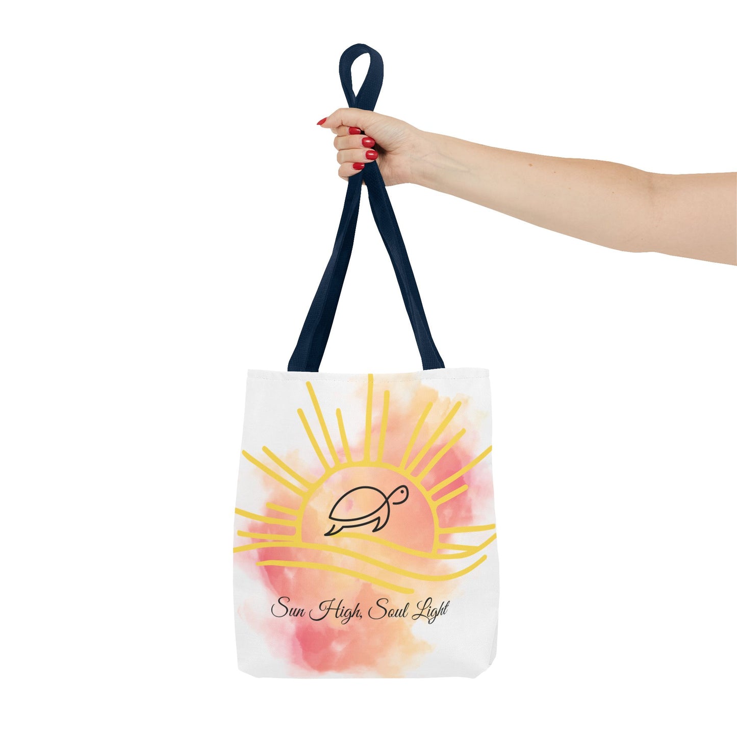 Sun High Tote Bag - Inspirational Turtle Design for Beach Lovers