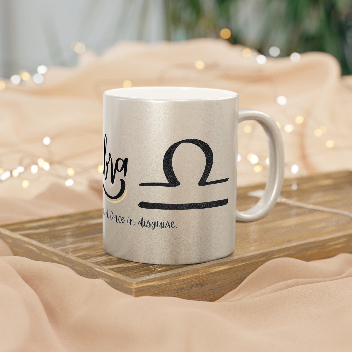 Libra Metallic Mug - Zodiac Sign Ceramic Coffee Cup for Astrology Lovers Libra Zodiac Mug – Celestial Air Sign Gift, Elegant Horoscope Coffee Cup for Libra Birthdays