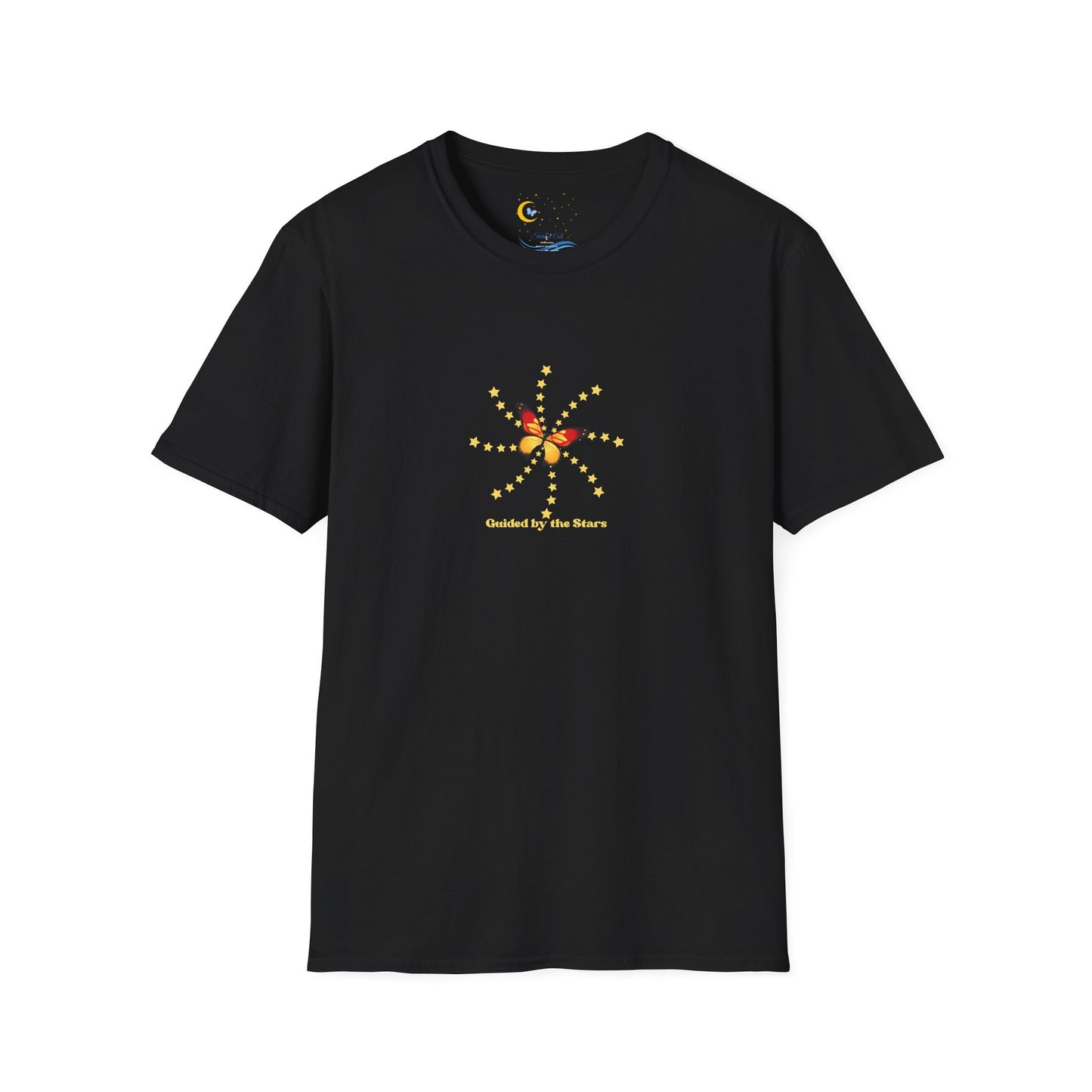 Guided by the Stars T-Shirt – Celestial Unisex Tee with Sun & Stars Design