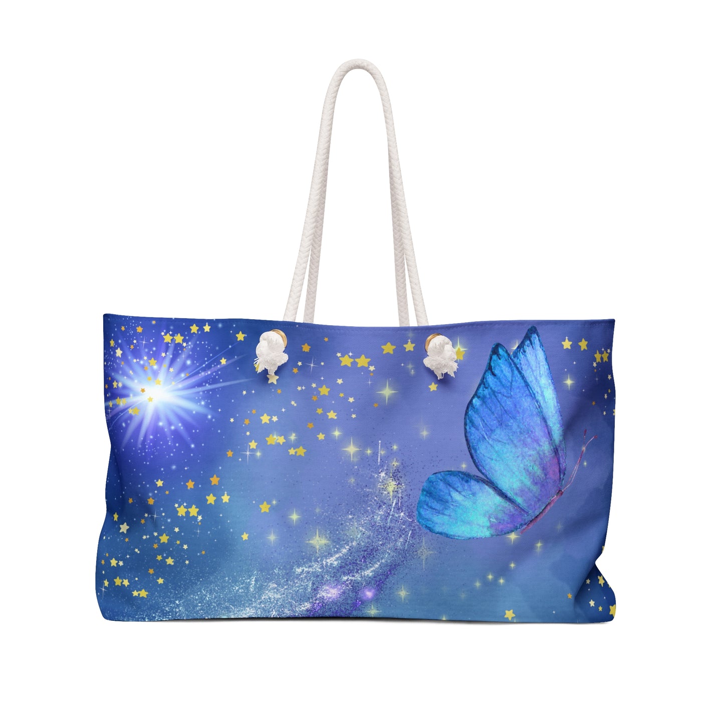 Dreamy Butterfly Weekender Bag - Perfect for Travel & Special Occasions Celestial Butterfly Weekender Bag – Starry Night Travel Tote with Cosmic Galaxy Art
