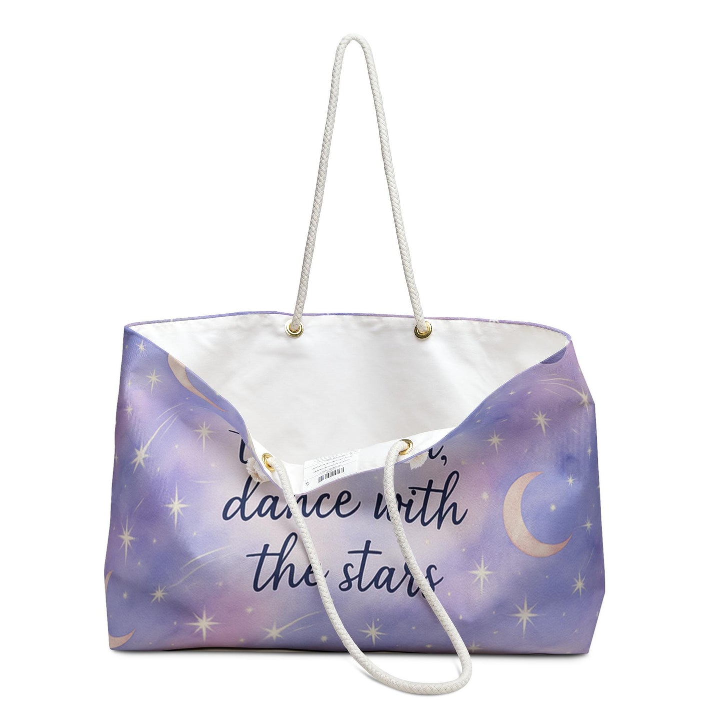 Celestial Weekender Bag - Cosmos Inspired Tote, Perfect for Travel, Beach, or Gifts, Inspirational Quote, Starry Skies