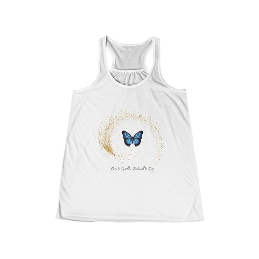 Butterfly Dreams Women's Flowy Racerback Tank - Inspirational Floral Design