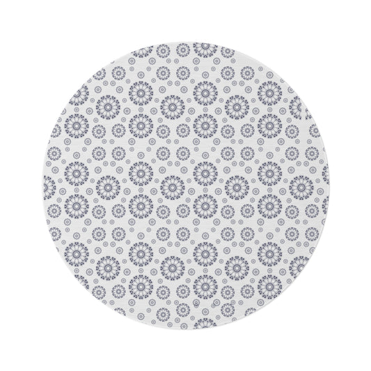 Elegant Floral Round Rug, Boho Home Decor, Kitchen Mat, Living Room Accent, Bedroom Area Rug
