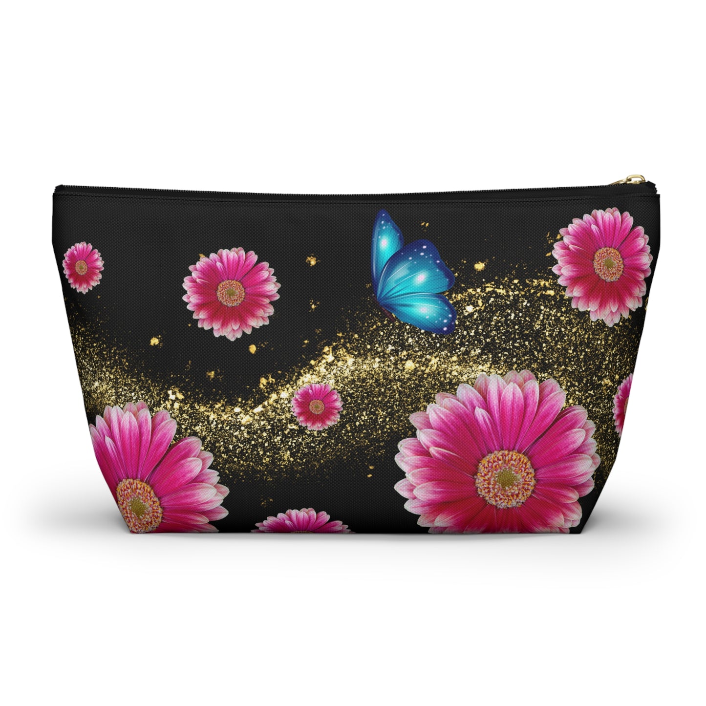 Floral Butterfly Accessory Pouch, Makeup Bag, Travel Essentials, Gift for Her, Cosmetic Storage, Floral Design