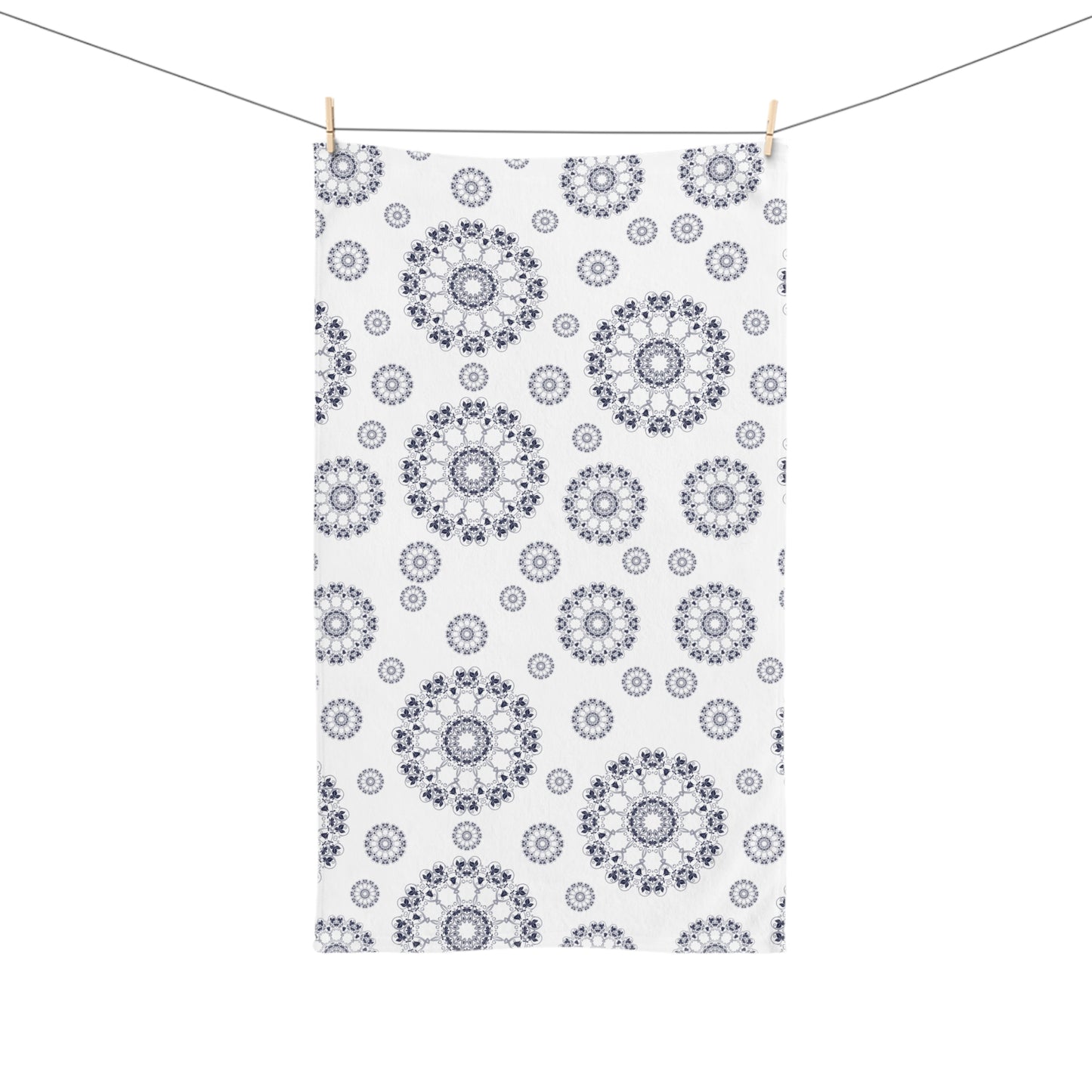 Elegant Mandala Pattern Hand Towel | Boho Home Decor, Kitchen Essential, Bathroom Linen, Gift for Hostess, Wedding Shower