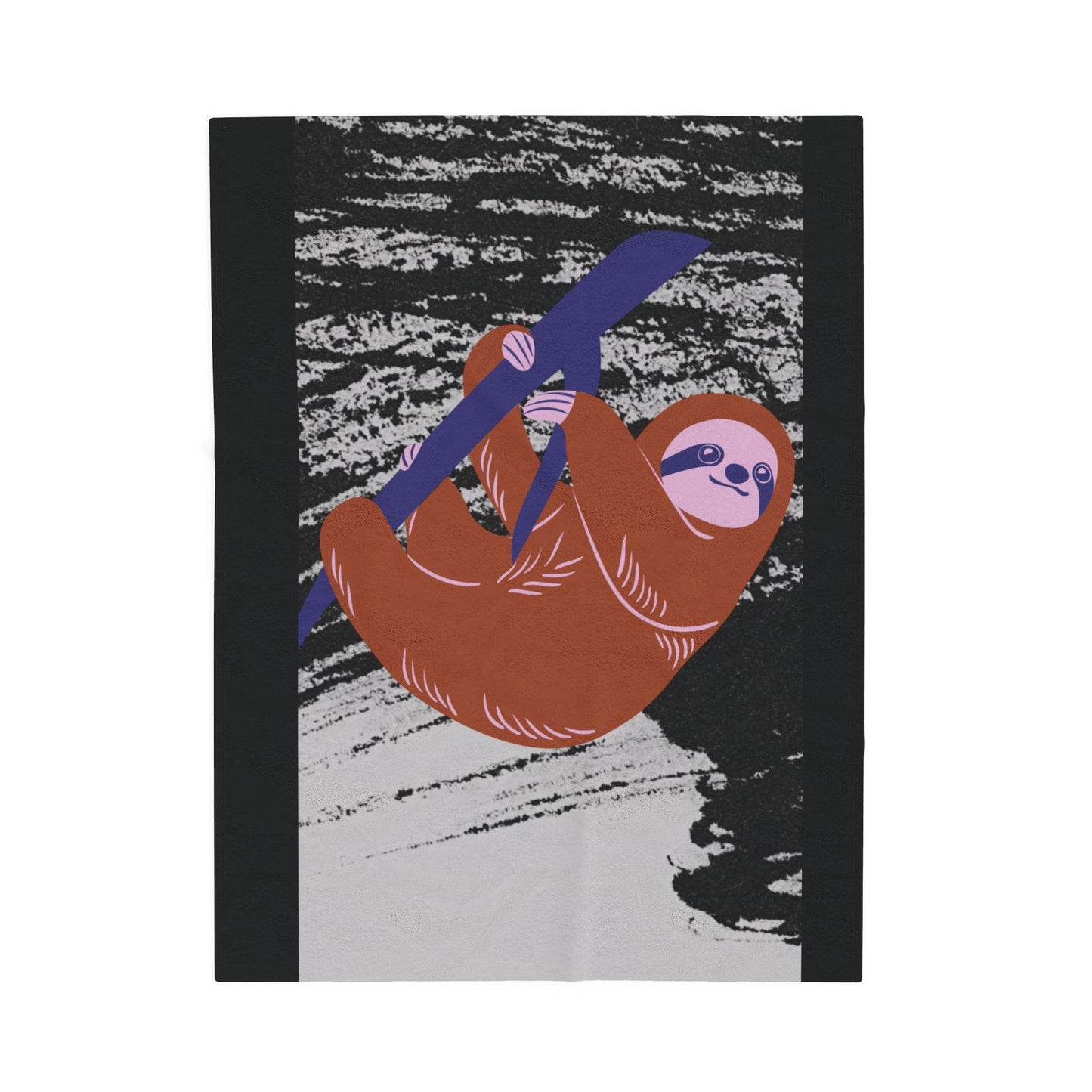Cozy Sloth Velveteen Plush Blanket – Perfect for Relaxation and Snuggling