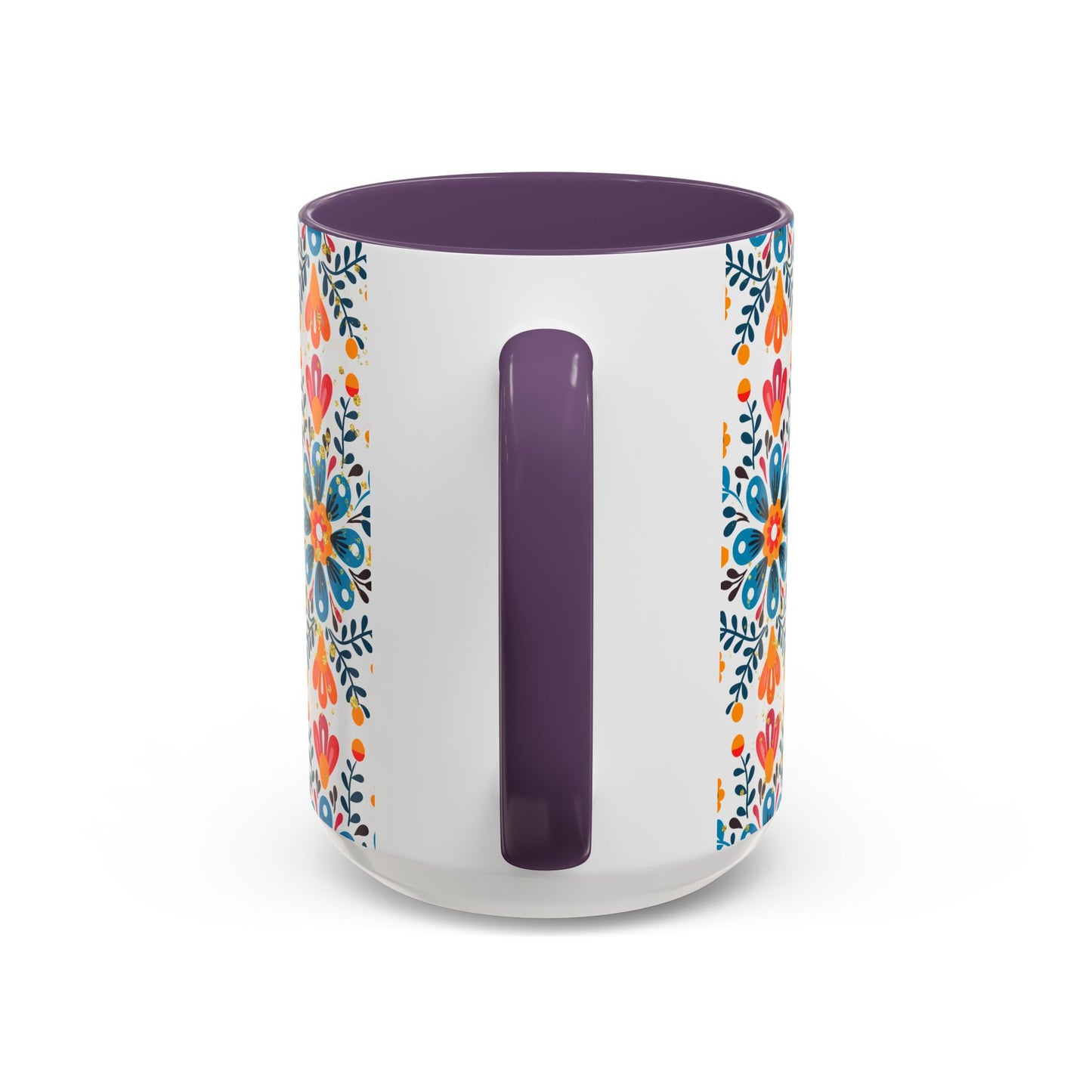 Boho Floral Coffee Mug – Folk Art Accent Mug | Colorful Ceramic Cup by Stardust Cove