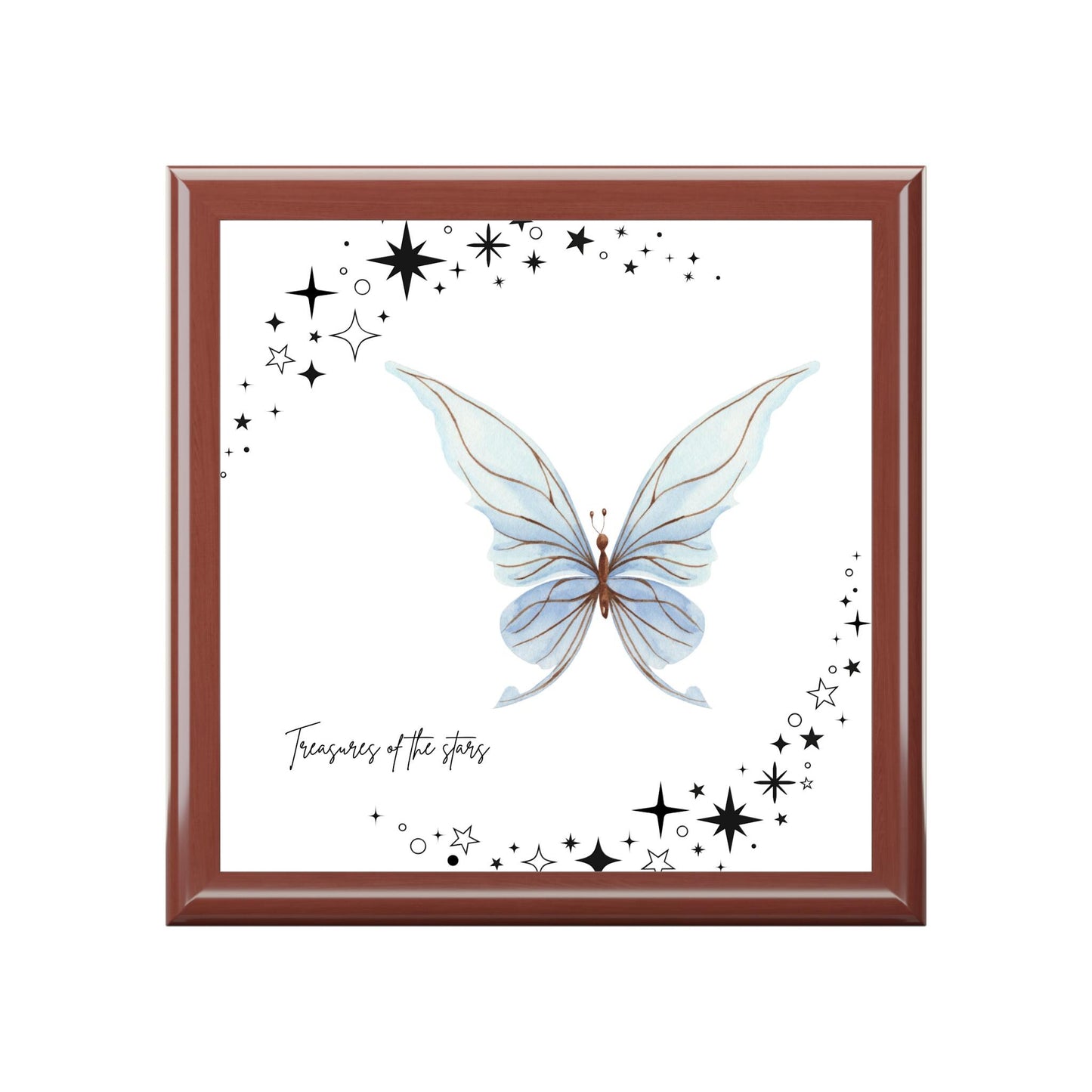 Elegant Butterfly Jewelry Box, Treasure of the Stars, Keepsake Organizer, Gift for Her, Decorative Storage, Special Occasion
