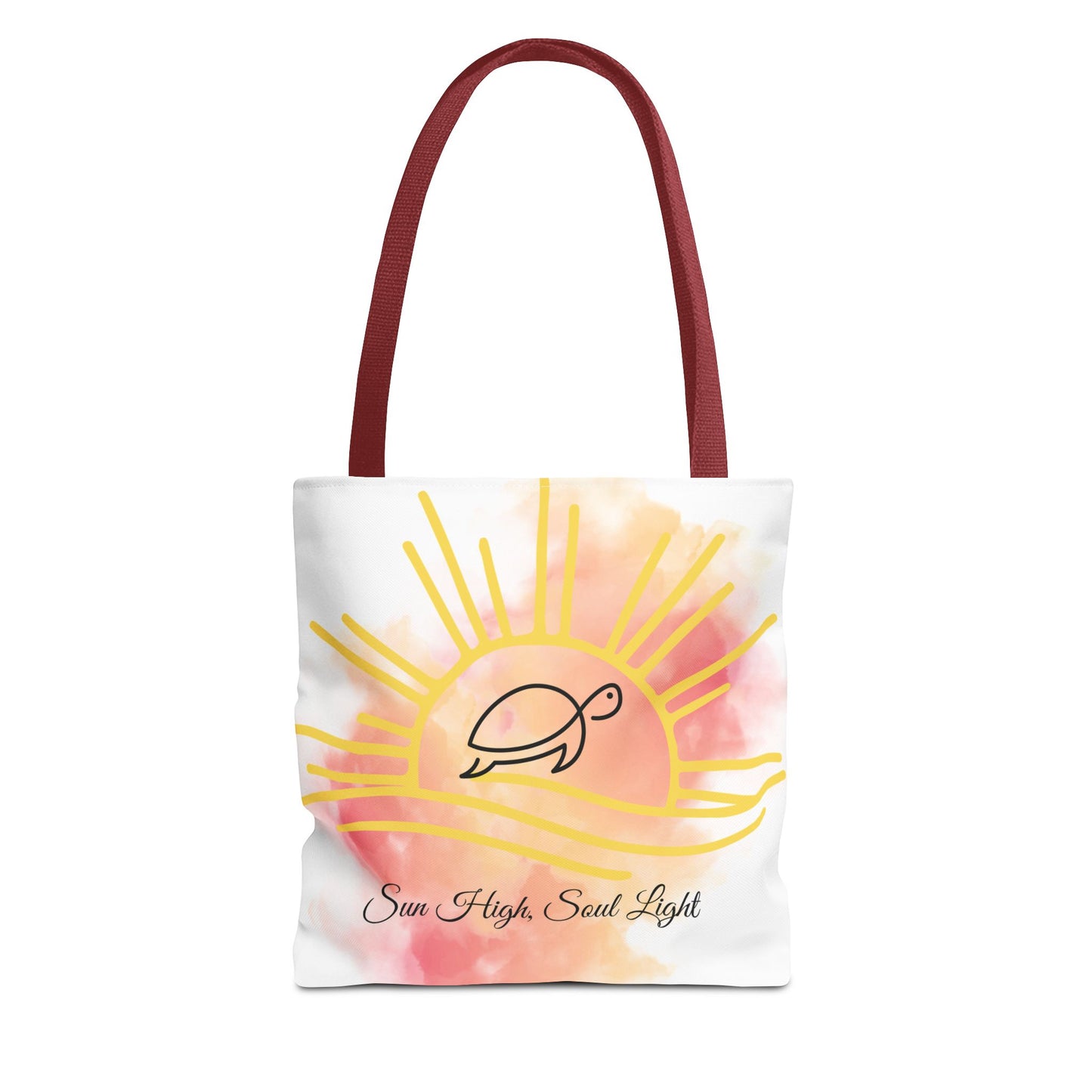Sun High Tote Bag - Inspirational Turtle Design for Beach Lovers