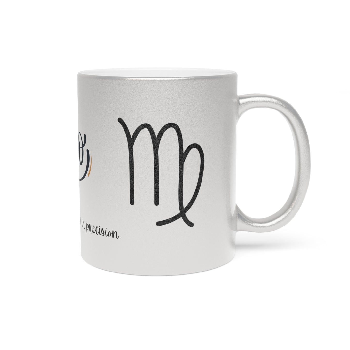 Astrology Virgo Metallic Mug - Silver & Gold Coffee Cup for Zodiac Lovers