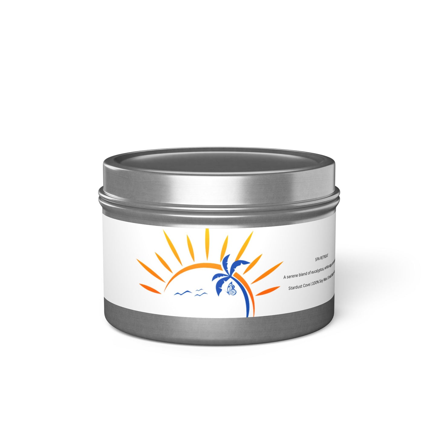 Spa Retreat Candle – Eucalyptus, Sea Salt & Sage | Tin Candle by Stardust Cove