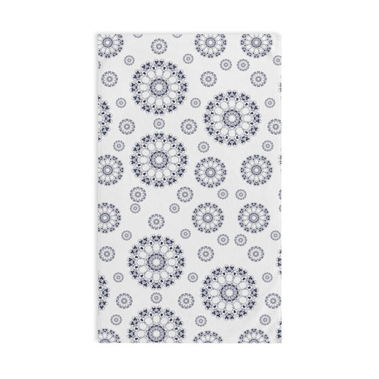 Elegant Mandala Pattern Hand Towel | Boho Home Decor, Kitchen Essential, Bathroom Linen, Gift for Hostess, Wedding Shower
