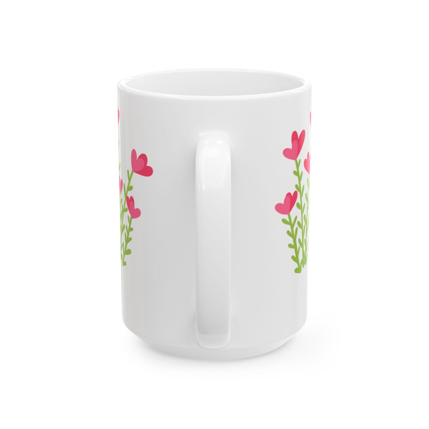 Inspirational Floral Ceramic Mug - Let Your Spirit Bloom (11oz, 15oz)