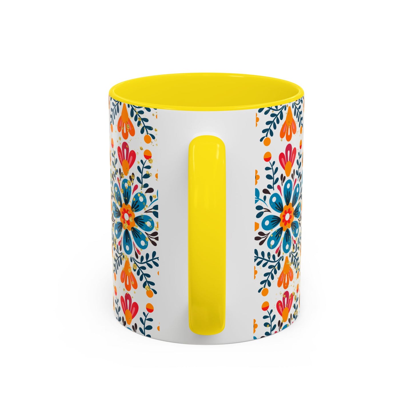 Boho Floral Coffee Mug – Folk Art Accent Mug | Colorful Ceramic Cup by Stardust Cove