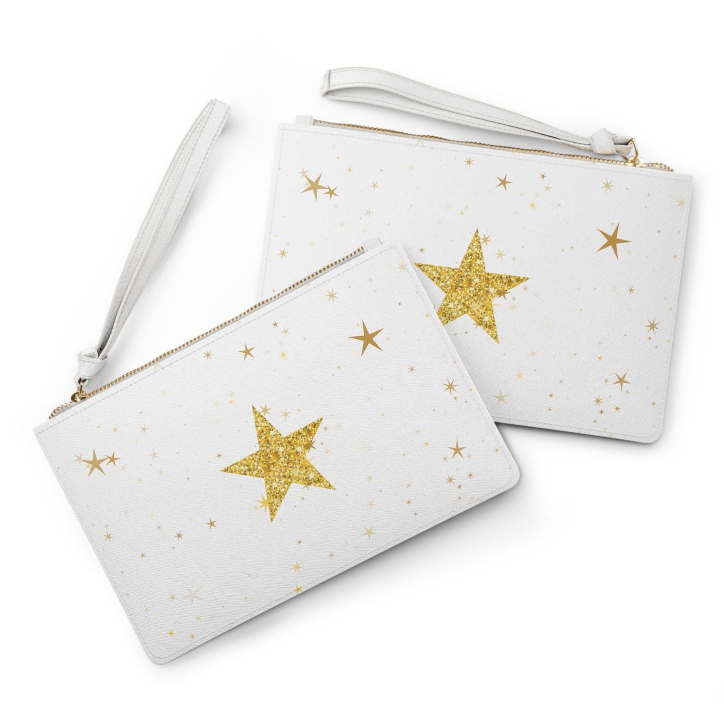 Sparkly Star Clutch Bag - Elegant Gold Glitter Purse, Night Out Bag, Party Accessory, Holiday Gift, Fashion Statement