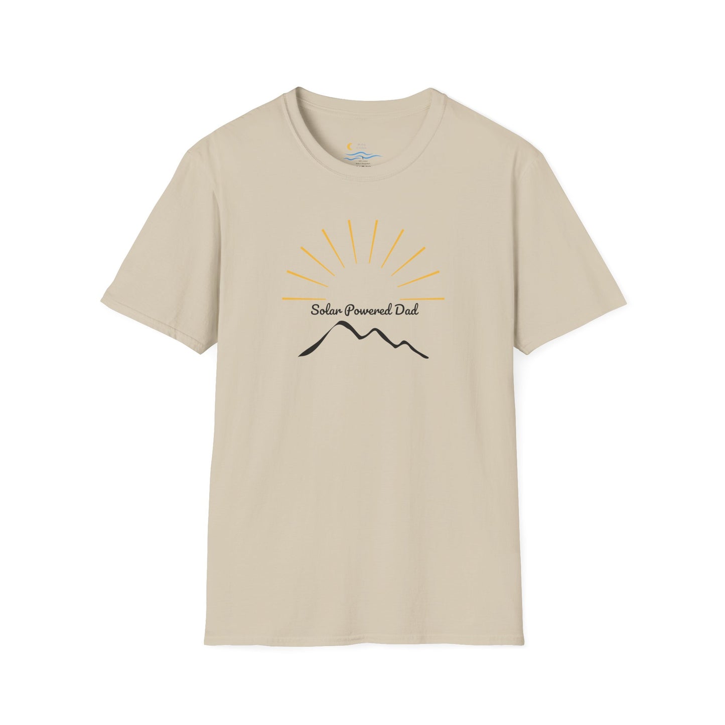 Solar Powered Dad Unisex Softstyle T-Shirt - Perfect Gift for Dad, Father's Day, and Outdoor Enthusiasts