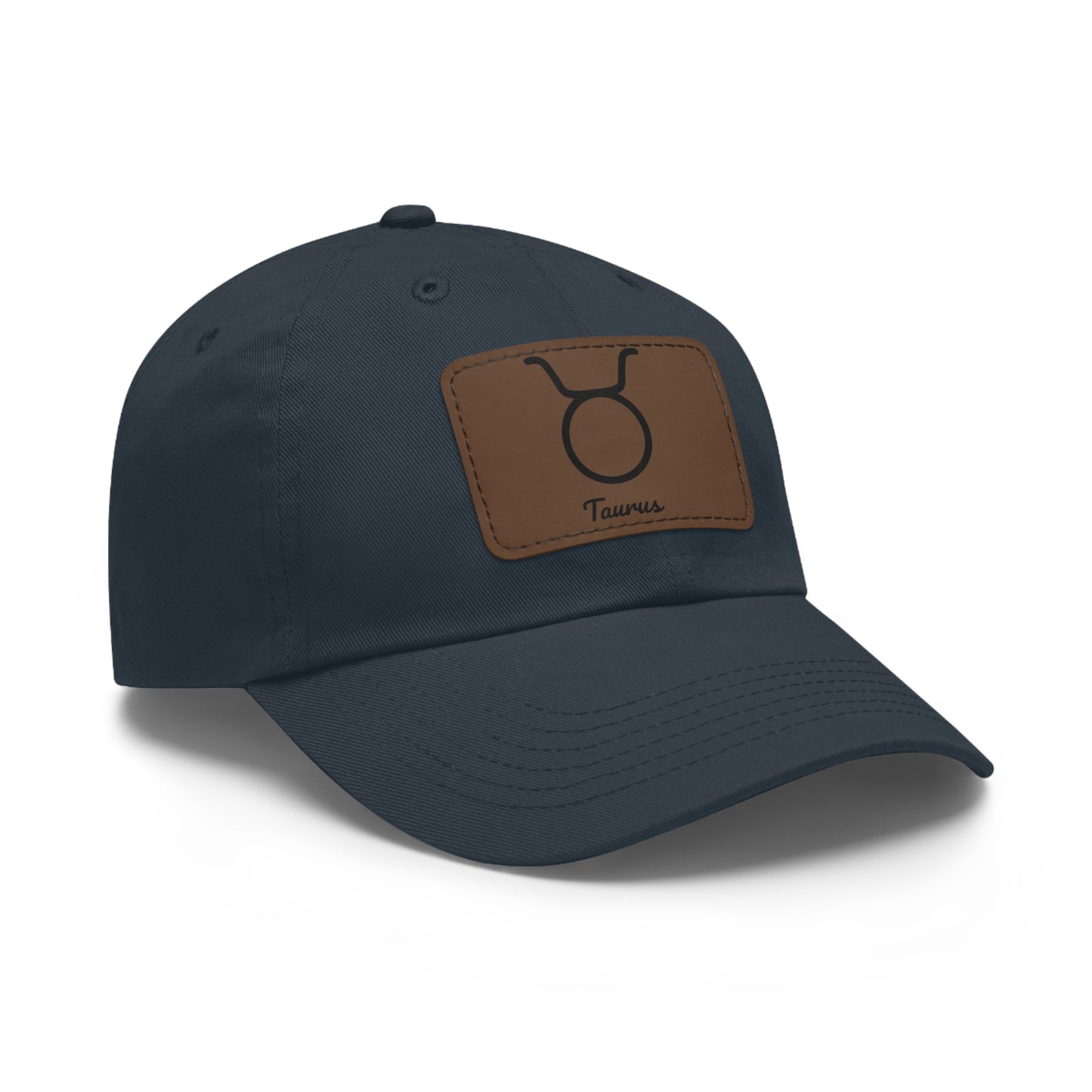 Taurus Zodiac Dad Hat with Leather Patch – Earth Sign Astrology Gift | Minimalist Star Sign Cap for Men & Women