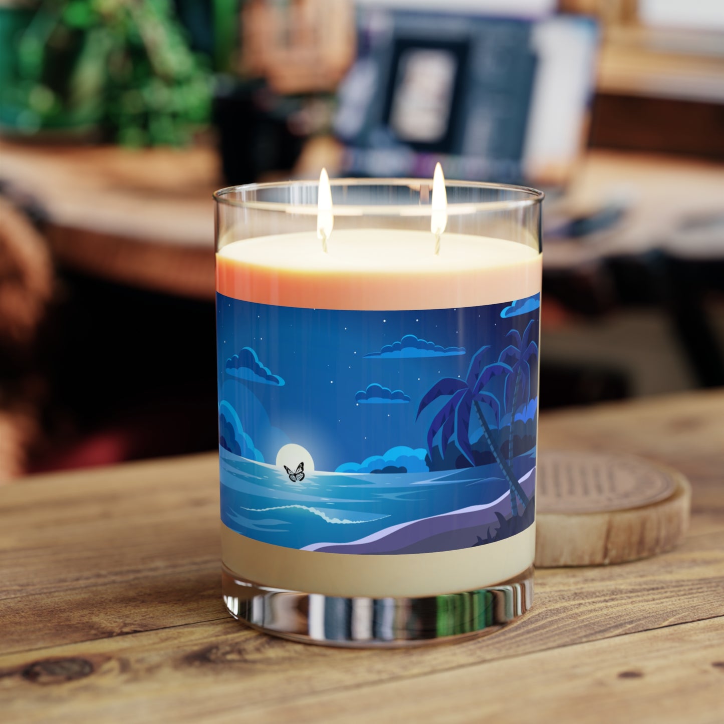 Ocean Mist & Moss Candle – Coastal Forest Scent, Soy Wax | Stardust Cove