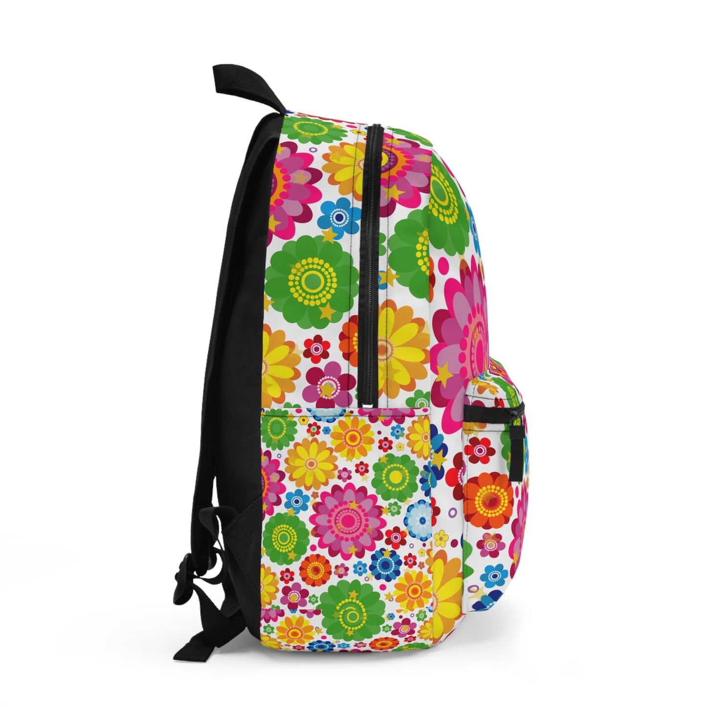 Colorful Floral Backpack – Boho Style Trendy Bag for School, Travel, or Everyday Use