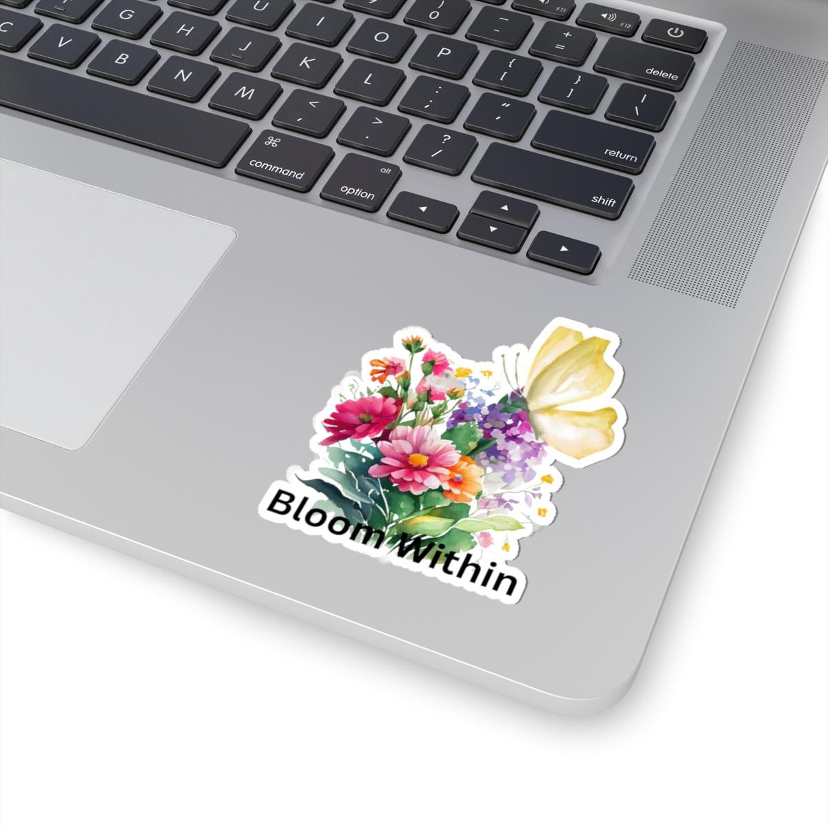 Bloom Within Floral Kiss-Cut Stickers | Inspirational Floral Decor, Laptop Sticker, Journal Decor, Gift for Nature Lovers