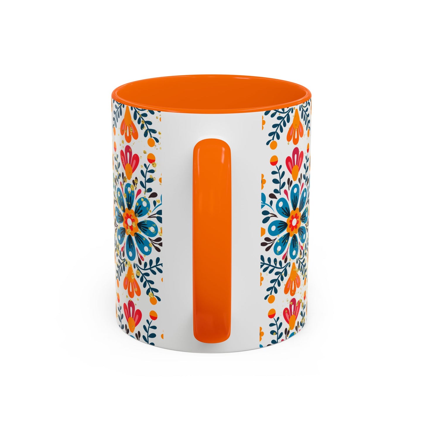 Boho Floral Coffee Mug – Folk Art Accent Mug | Colorful Ceramic Cup by Stardust Cove