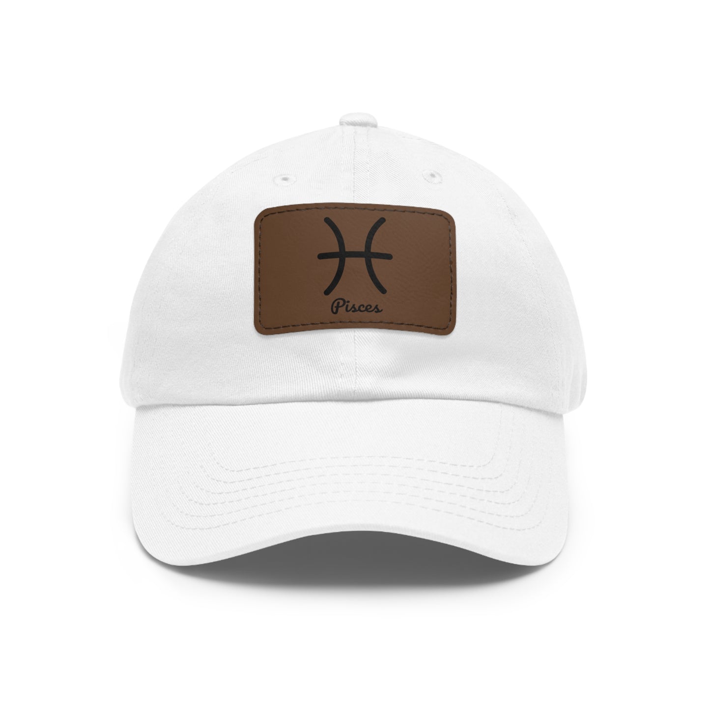 Pisces Zodiac Dad Hat – Leather Patch Astrology Cap | Dreamy Horoscope Gift for Men & Women