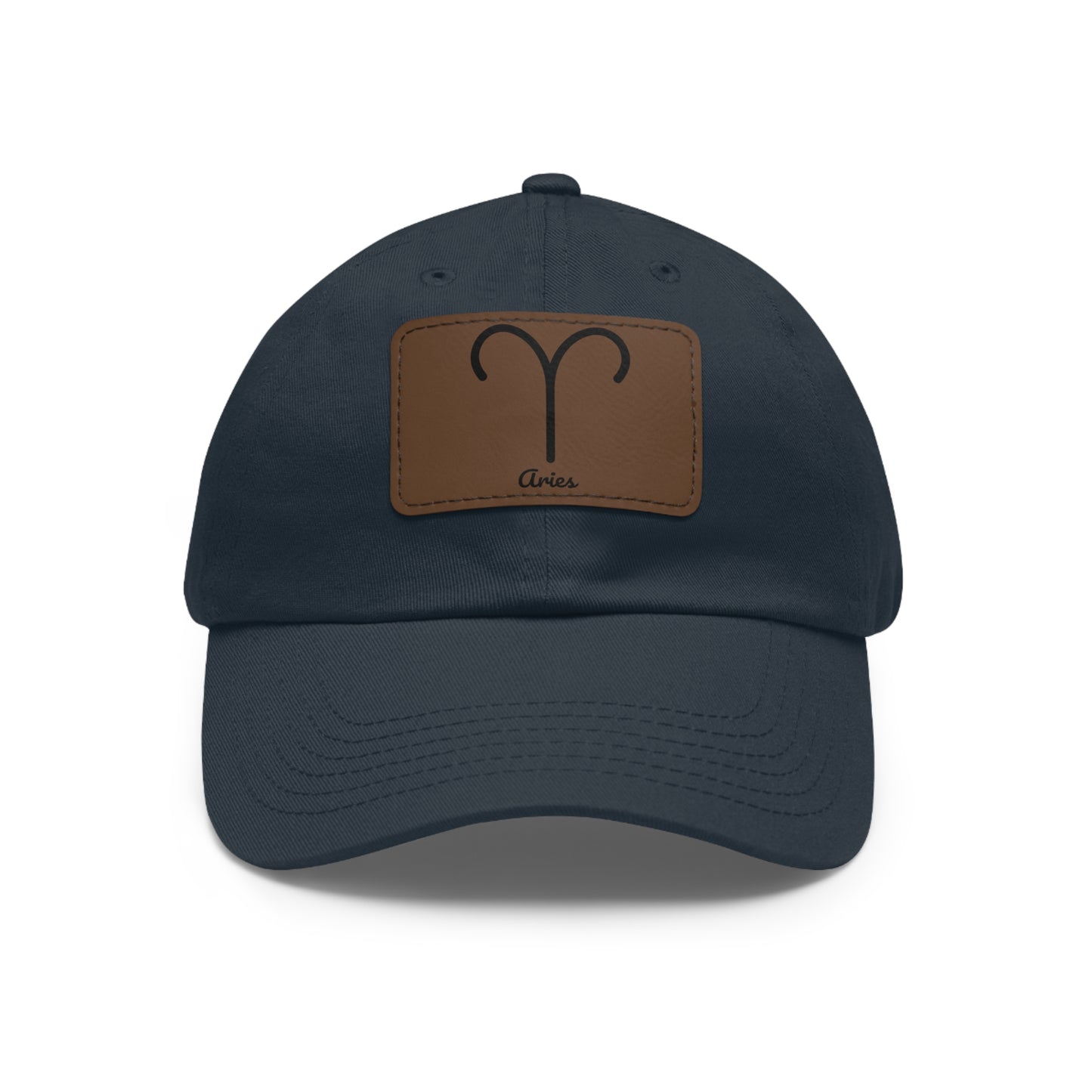 Aries Zodiac Dad Hat with Leather Patch – Astrology Gift for Men & Women | Minimalist Star Sign Baseball Cap