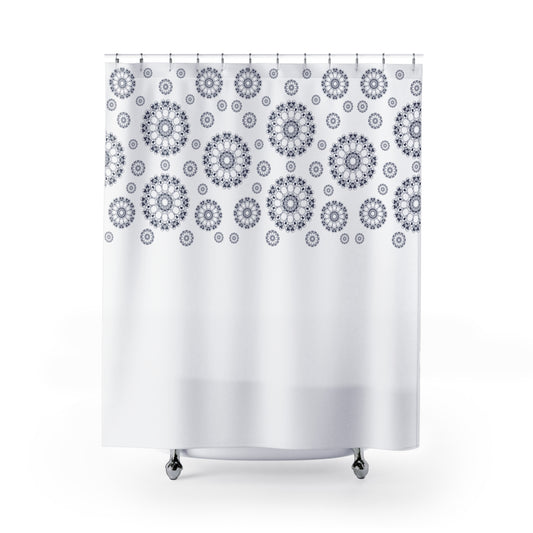 Elegant Mandala Shower Curtain | Home Decor, Bathroom Accessory, Gift for Her, Boho Style, Modern Design