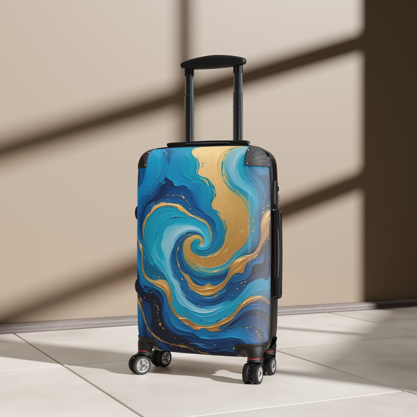 Tide’s Dream Spinner Suitcase – Ocean Galaxy Swirl Travel Luggage