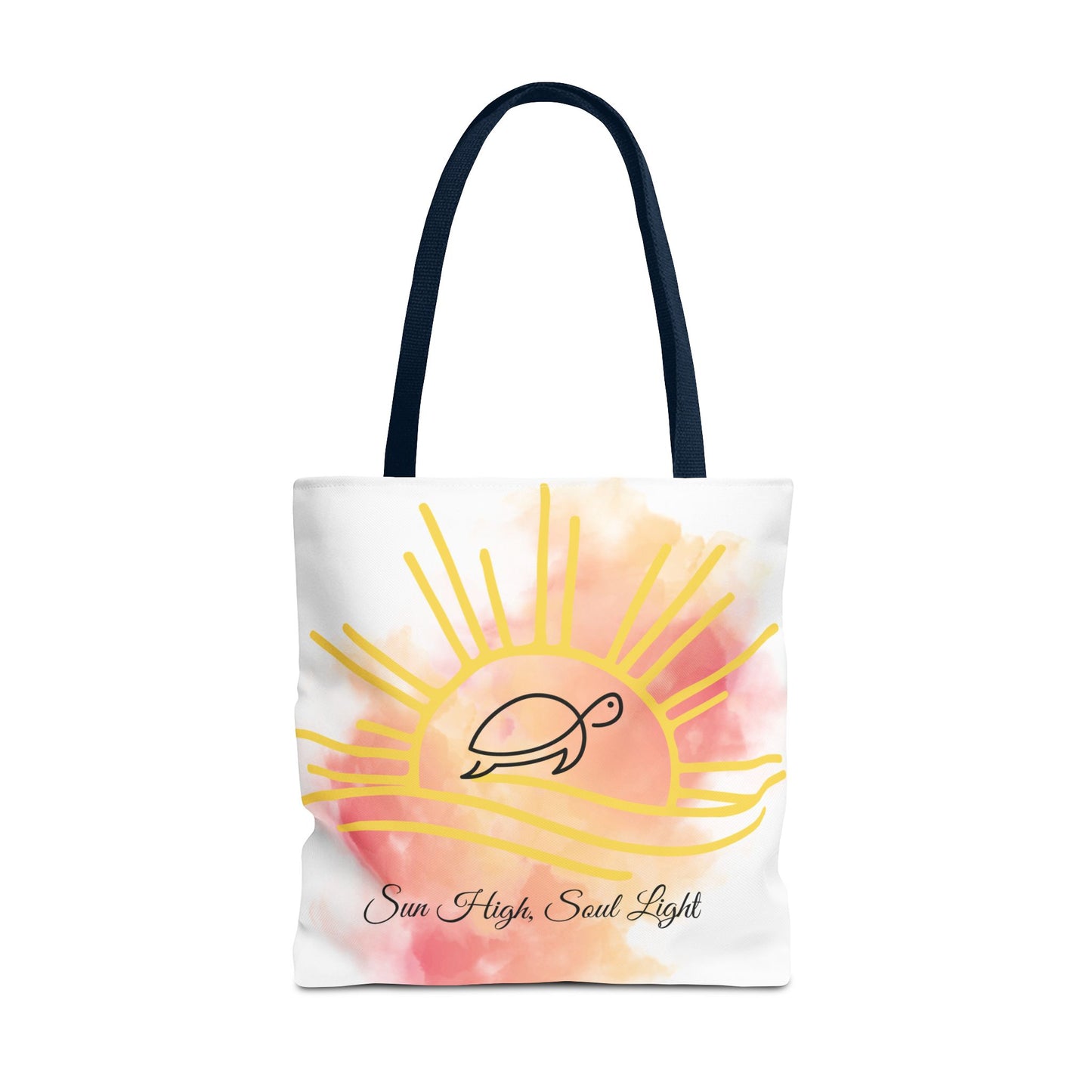 Sun High Tote Bag - Inspirational Turtle Design for Beach Lovers
