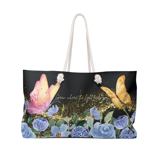Floral Butterfly Weekender Bag