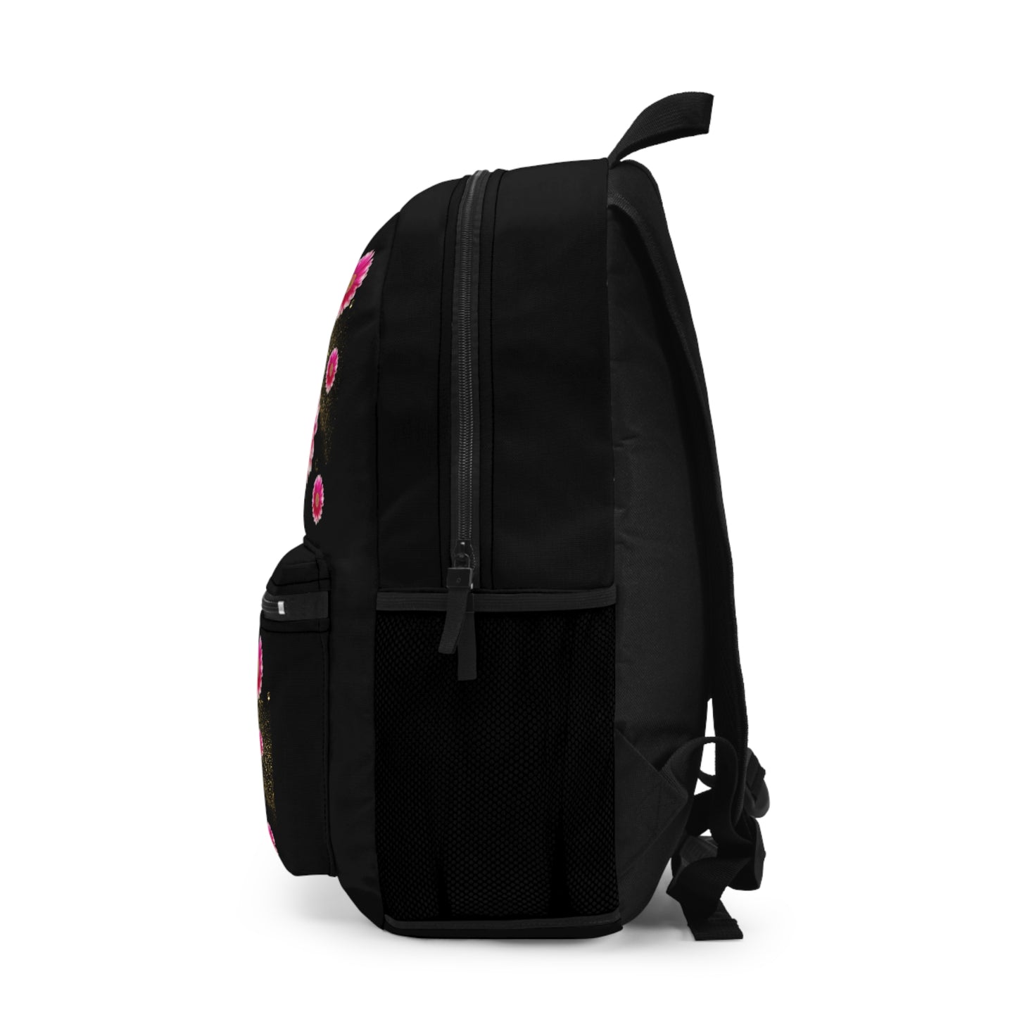 Pink Floral Backpack with Pink Daisy & Stardust Butterfly Backpack – Magical Floral School Bag | Stardust Cove