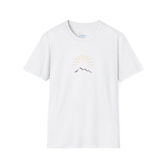 Sunrise Mountain Unisex Softstyle T-Shirt - Perfect for Nature Lovers